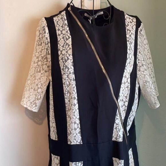 Stella McCartney dress with Lace panels black and white size 10 - Picture 12 of 12